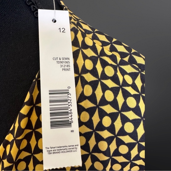 Tahari Yellow and Black Dress - Picture 3 of 12